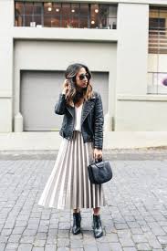 Leather Jackets with Skirts: Feminine & Bold